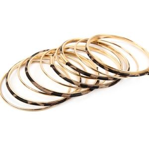 Black and Brown Gold Animal Print Bracelets